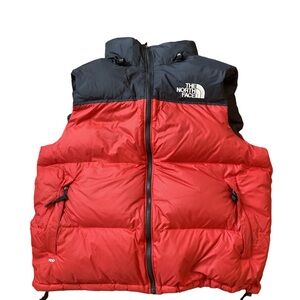 The North Face Retro Nupste 700 Fill Down Puffer Vest Men’s XL Red/Black